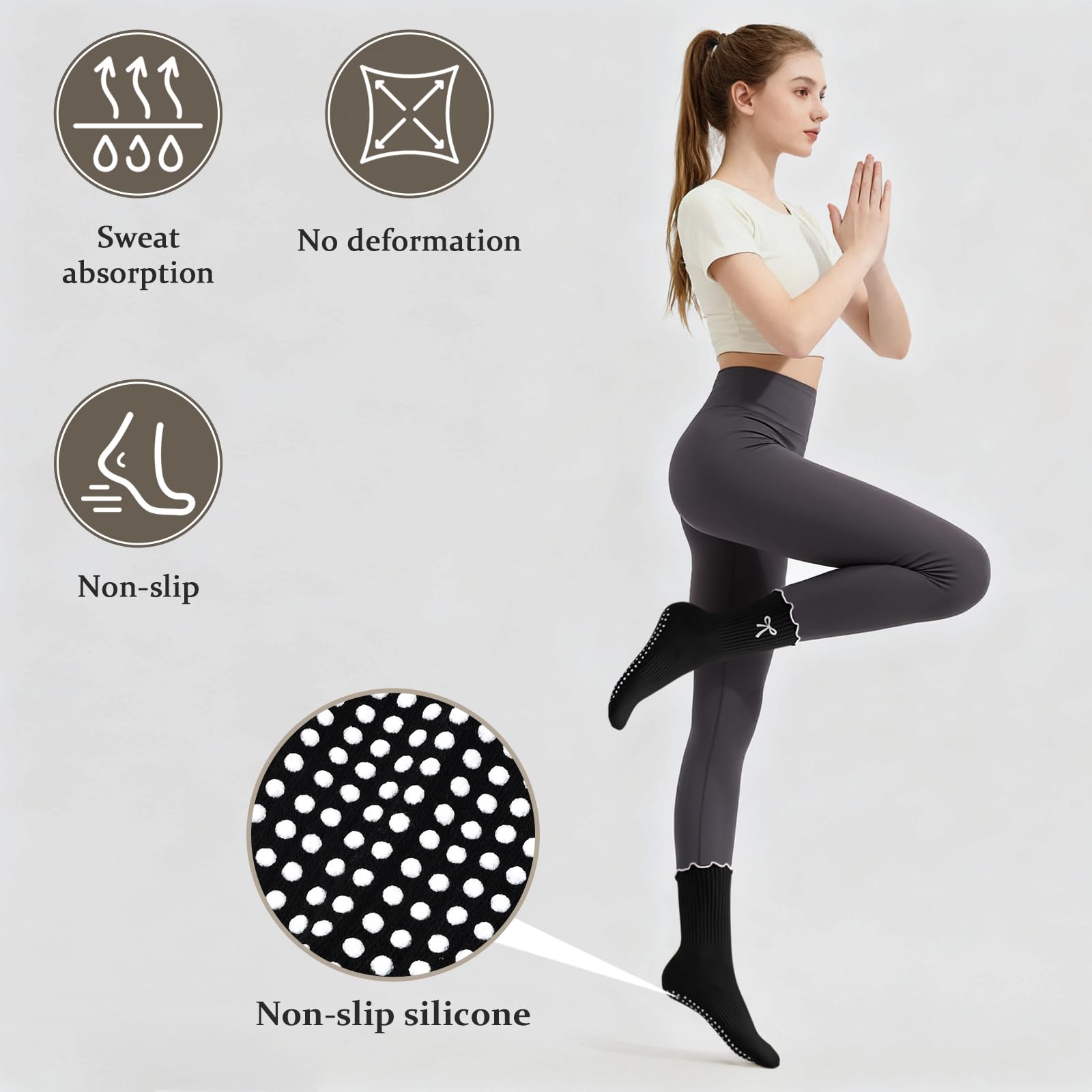 3 paires de chaussettes de Pil - Medias Para Pilates Y Yoga avis et prix